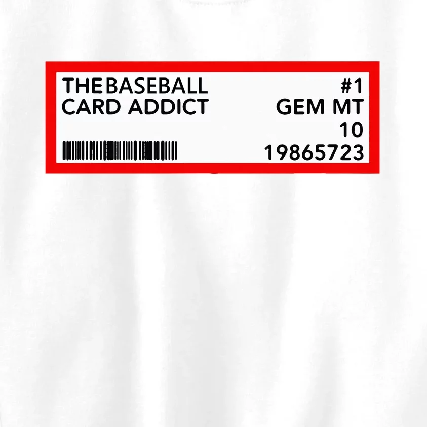 Gem Mint Graded Baseball Card Addict Grade Kids Sweatshirt