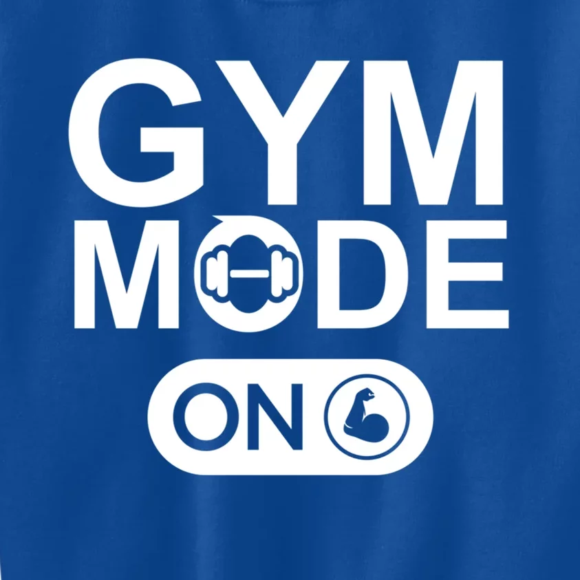 Gym Mode Gift That Says Gym Mode On Beast Gym Mode Gift Kids Sweatshirt