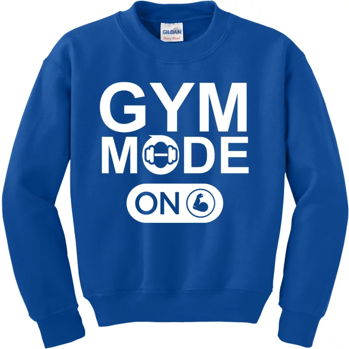 Gym Mode Gift That Says Gym Mode On Beast Gym Mode Gift Kids Sweatshirt