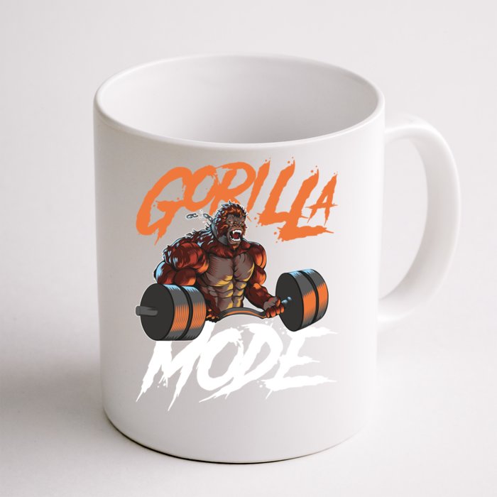 Gorilla Mode Gym Beast Workout Weights Lifting Power Gift Front & Back Coffee Mug