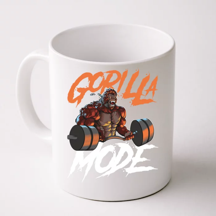 Gorilla Mode Gym Beast Workout Weights Lifting Power Gift Front & Back Coffee Mug