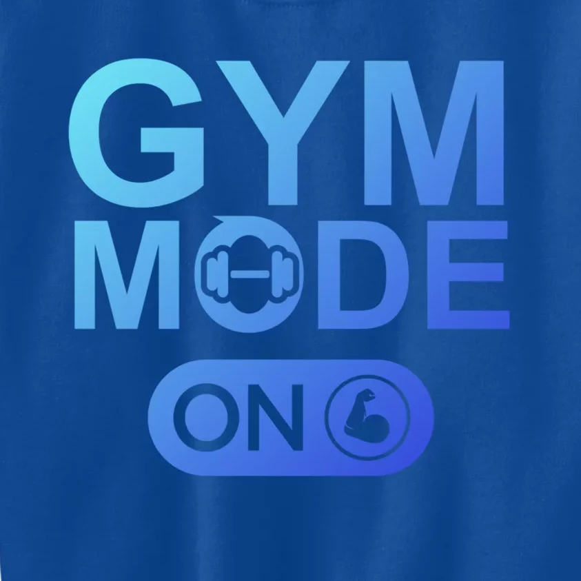 Gym Mode Gift That Says Gym Mode On Beast Gym Mode Gift Kids Sweatshirt