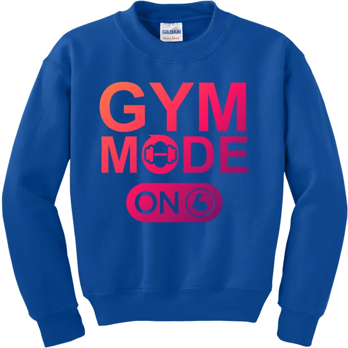 Gym Mode Gift That Says Gym Mode On Beast Gym Mode Gift Kids Sweatshirt