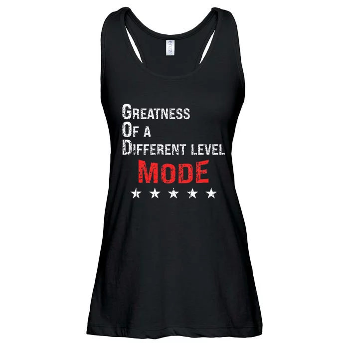 God Mode Greatness At A Different Level Ladies Essential Flowy Tank