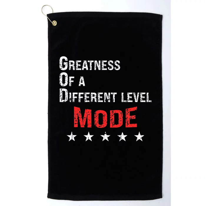 God Mode Greatness At A Different Level Platinum Collection Golf Towel