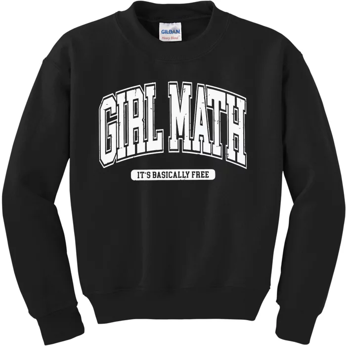 Girl Math Kids Sweatshirt