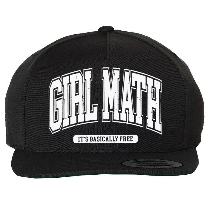 Girl Math Wool Snapback Cap