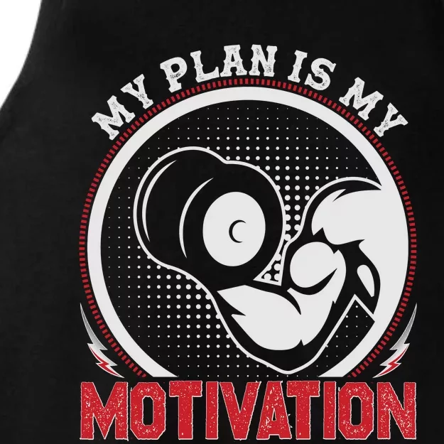 Gym Motivation Graphic Ladies Tri-Blend Wicking Tank