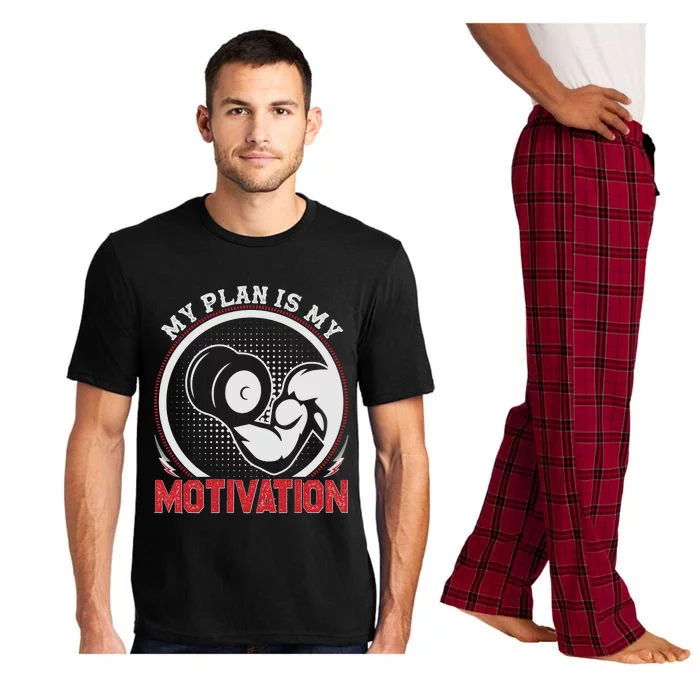 Gym Motivation Graphic Pajama Set