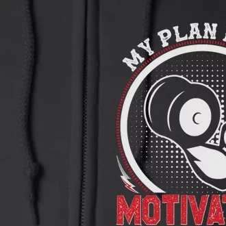 Gym Motivation Graphic Full Zip Hoodie