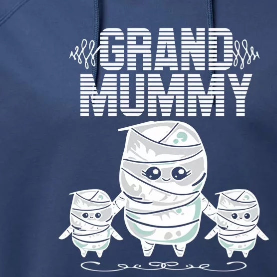 Grand Mummy Grandma Halloween Costume Funny Nana Spooky Cute Gift Performance Fleece Hoodie