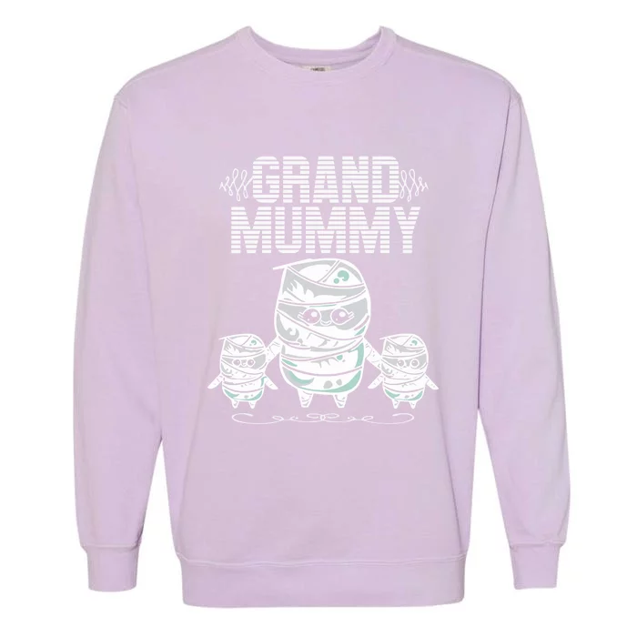 Grand Mummy Grandma Halloween Costume Funny Nana Spooky Cute Gift Garment-Dyed Sweatshirt