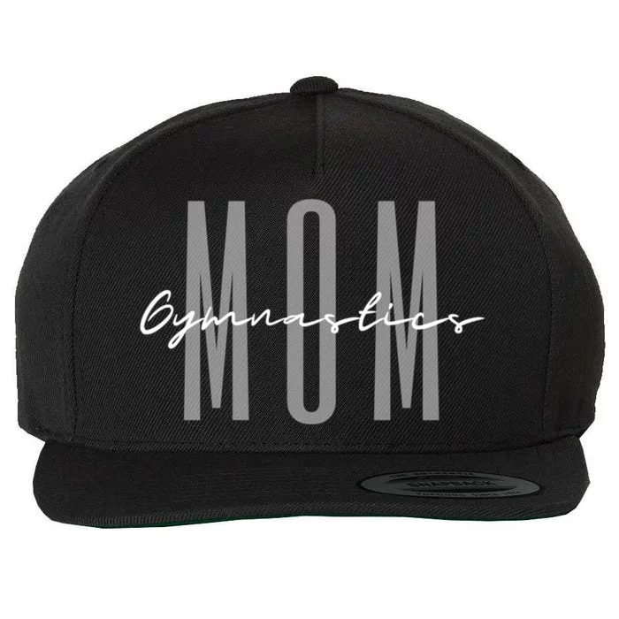 Gymnastics Mom Gymnastics Mama Gymnast Parent Cute Gift Wool Snapback Cap