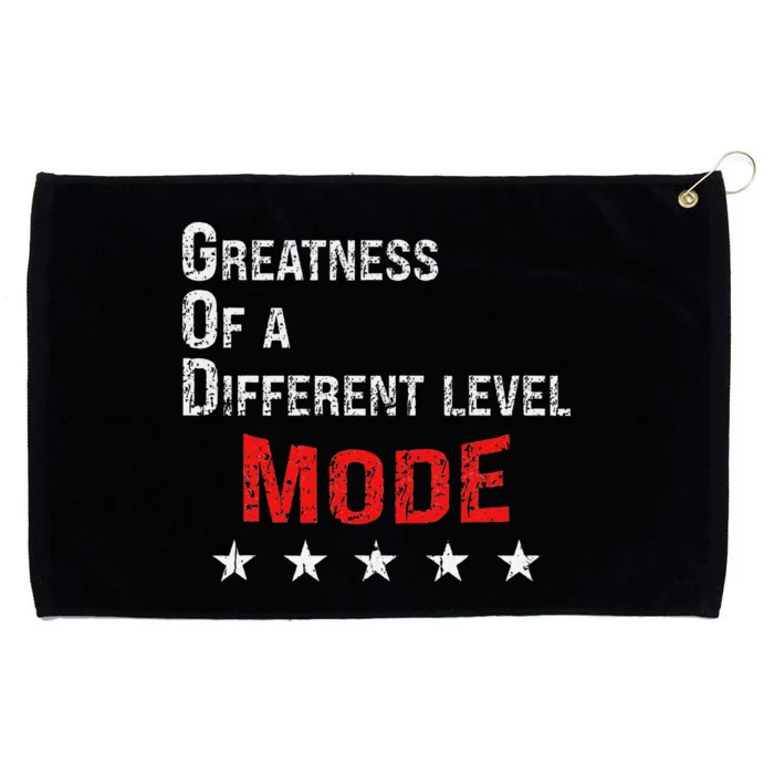 God Mode Greatness At A Different Level Grommeted Golf Towel