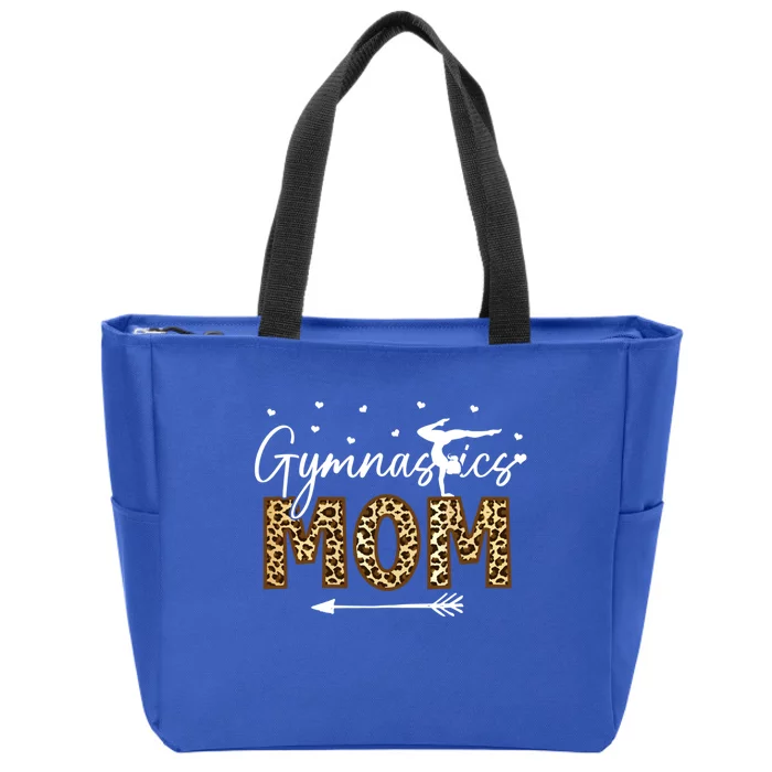 Gymnastic Mom Gift Leopard Gymnastics Mother Gymnast Great Gift Zip Tote Bag