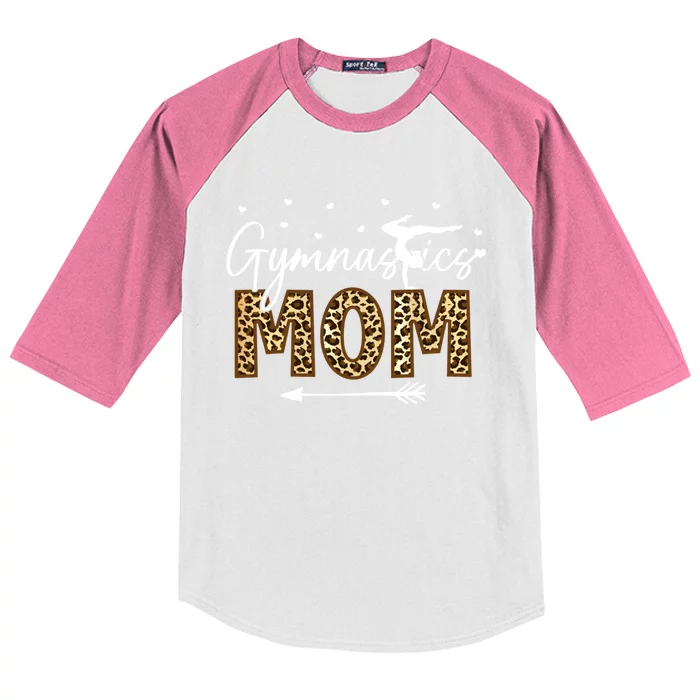 Gymnastic Mom Gift Leopard Gymnastics Mother Gymnast Great Gift Kids Colorblock Raglan Jersey