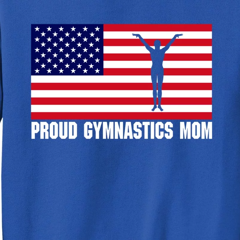 Gymnastics Mom Great Gift With Usa Flag Sweatshirt