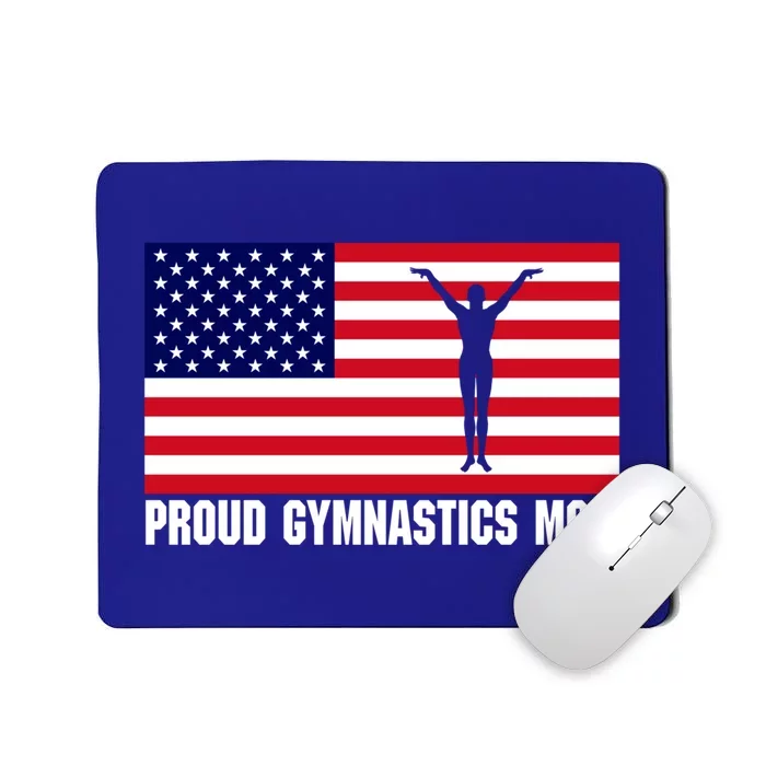 Gymnastics Mom Great Gift With Usa Flag Mousepad