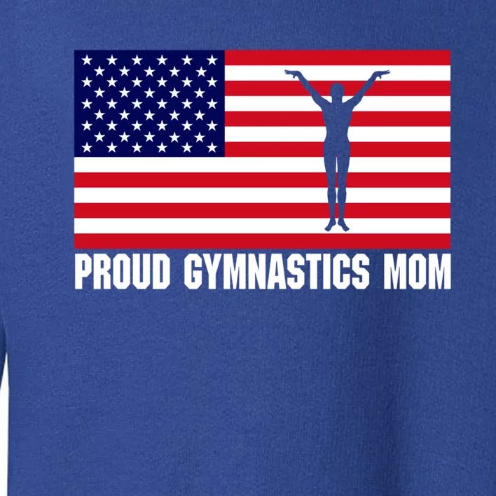 Gymnastics Mom Great Gift With Usa Flag Toddler Sweatshirt