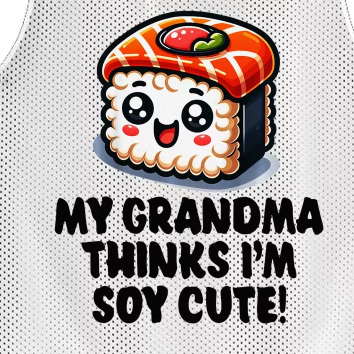 Grandchild My Grandma Thinks Im Cute Mesh Reversible Basketball Jersey Tank