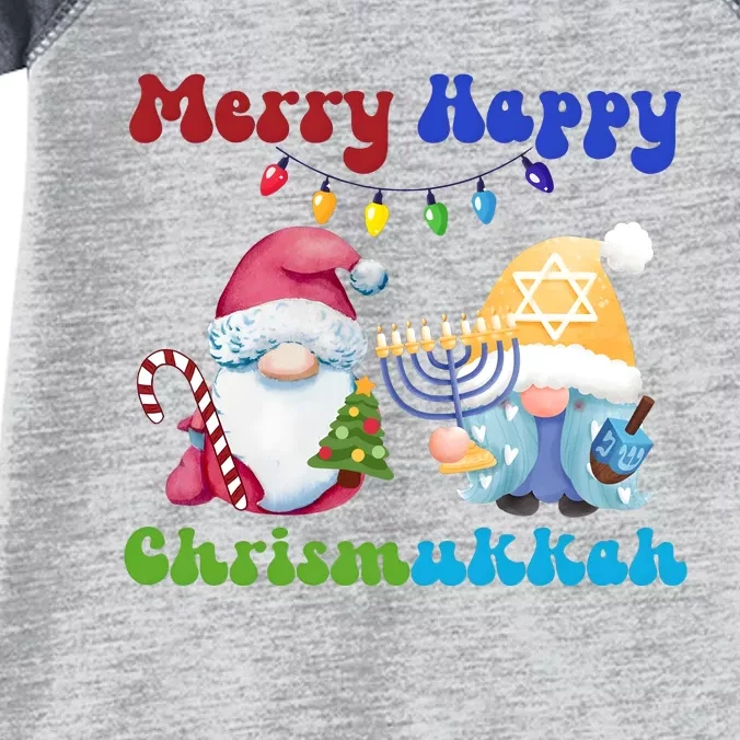 Gnome Merry Happy Chrismukkah Christmas Hanukkah Jewish Infant Baby Jersey Bodysuit