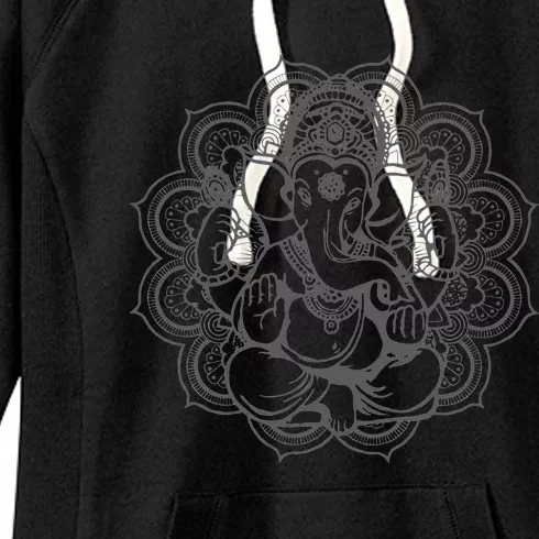 Ganesha Mandala Hindu God Hinduism Yoga Spiritual Gift Women's Fleece Hoodie