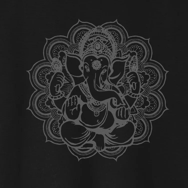 Ganesha Mandala Hindu God Hinduism Yoga Spiritual Gift Women's Crop Top Tee