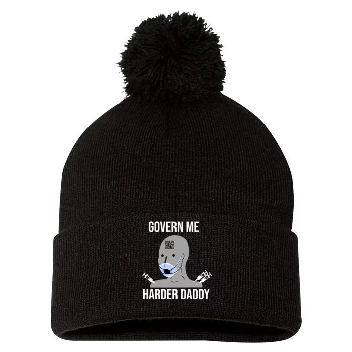 Govern Me Harder Daddy Pom Pom 12in Knit Beanie