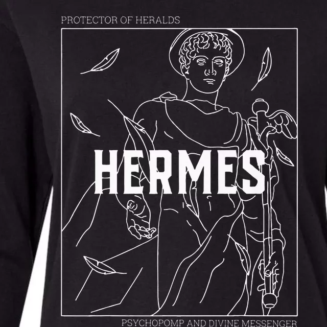 Greek Mythology Hermes Messenger Of The Gods Womens Cotton Relaxed Long Sleeve T-Shirt