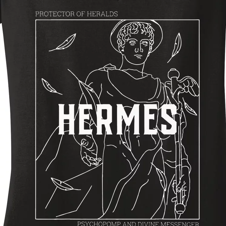 Greek Mythology Hermes Messenger Of The Gods Women's V-Neck T-Shirt