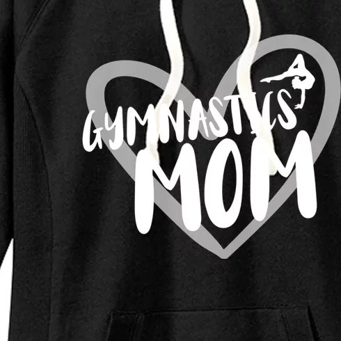 Gymnastics Mom Heart Gymnast Funny Gift Women's Fleece Hoodie