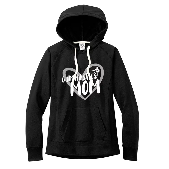 Gymnastics Mom Heart Gymnast Funny Gift Women's Fleece Hoodie