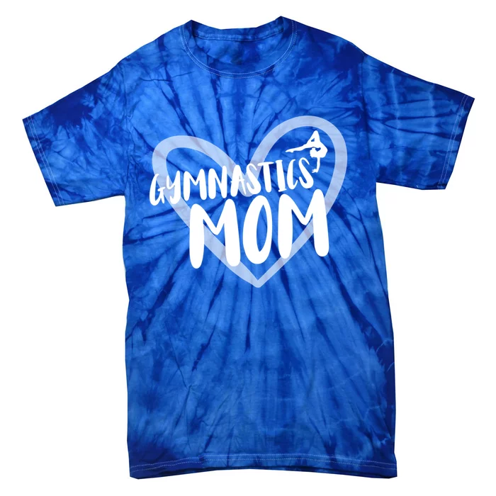 Gymnastics Mom Heart Gymnast Funny Gift Tie-Dye T-Shirt