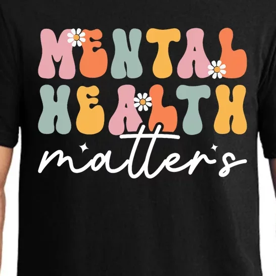 Groovy Mental Health Matters Human Brain Illness Awareness Pajama Set