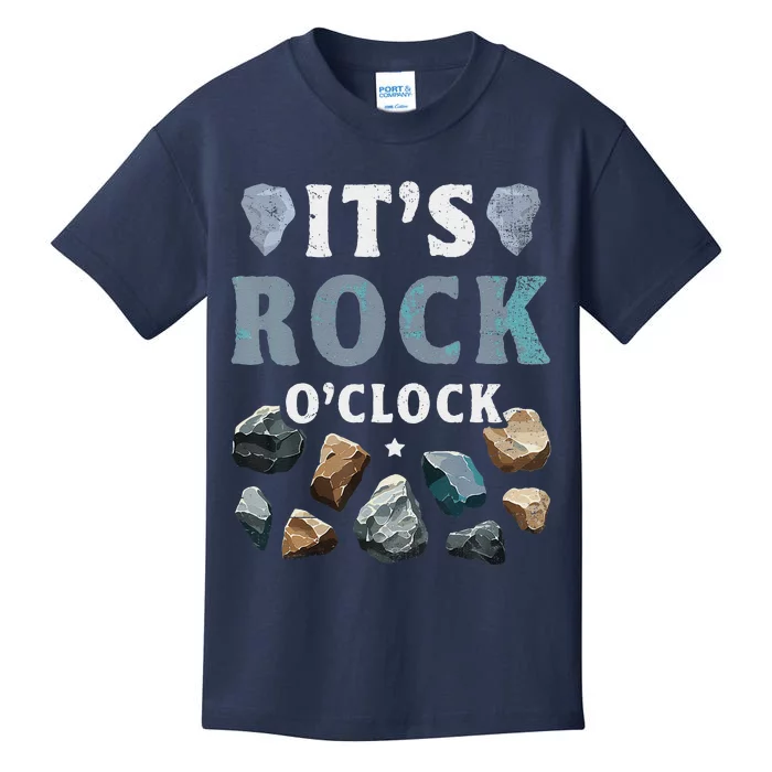 Geology Mineral Hunting ItS Rock OClock Rocks Collector Kids T-Shirt