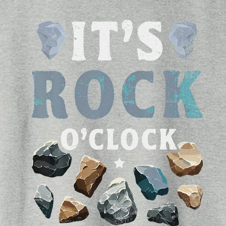 Geology Mineral Hunting ItS Rock OClock Rocks Collector Women's Crop Top Tee