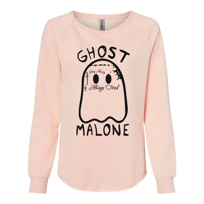 Ghost Malone Halloween Spooky Season Womens California Wash Sweatshirt