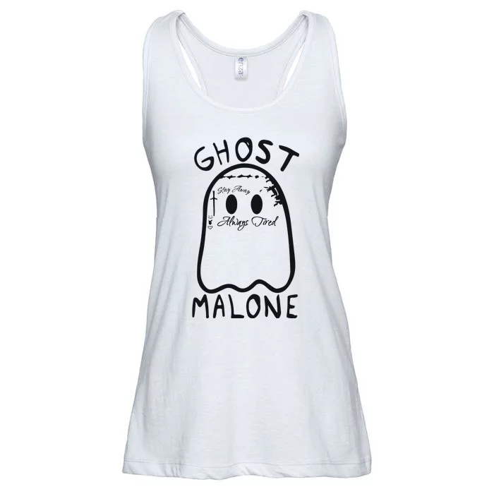 Ghost Malone Halloween Spooky Season Ladies Essential Flowy Tank