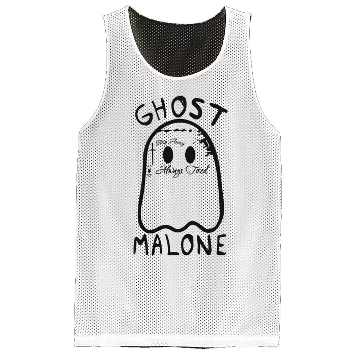 Ghost Malone Halloween Spooky Season Mesh Reversible Basketball Jersey Tank