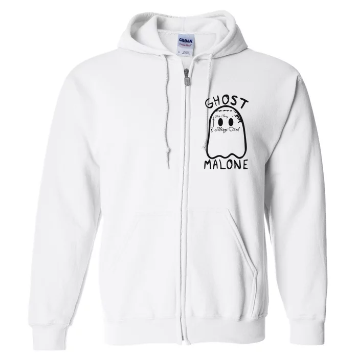 Ghost Malone Halloween Spooky Season Full Zip Hoodie