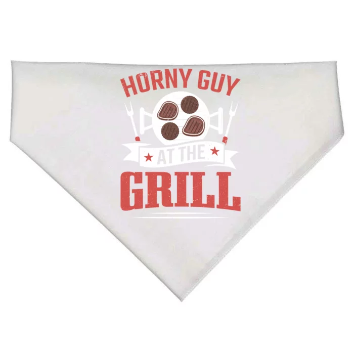 Griller My Horny Guy At The Grill Grilling Smoker Bbq Gift USA-Made Doggie Bandana