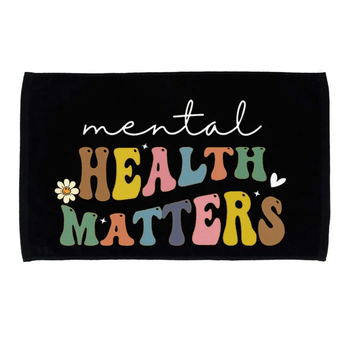 groovy Mental Health Matters Human Brain Illness Awareness Microfiber Hand Towel