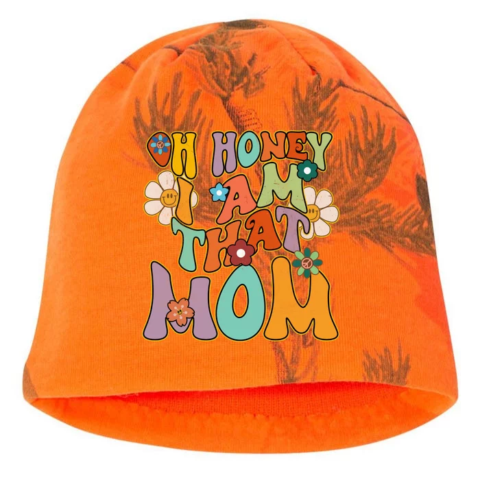 Groovy Mother Hippie Flower Oh Honey I Am That Mom Gift Kati - Camo Knit Beanie