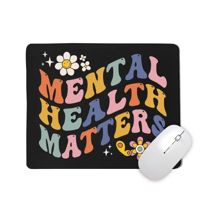 Groovy Mental Health Matters Human Brain Illness Awareness Mousepad