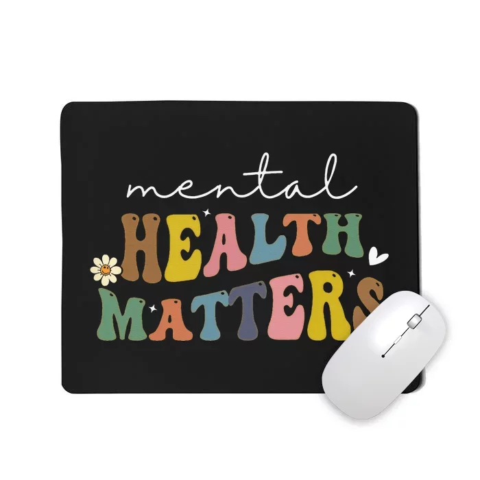 groovy Mental Health Matters Human Brain Illness Awareness Mousepad