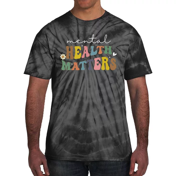 groovy Mental Health Matters Human Brain Illness Awareness Tie-Dye T-Shirt