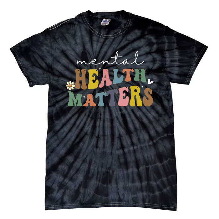 groovy Mental Health Matters Human Brain Illness Awareness Tie-Dye T-Shirt