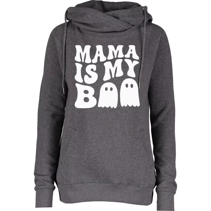 Groovy Mama Is My Boo Halloween Womens Funnel Neck Pullover Hood