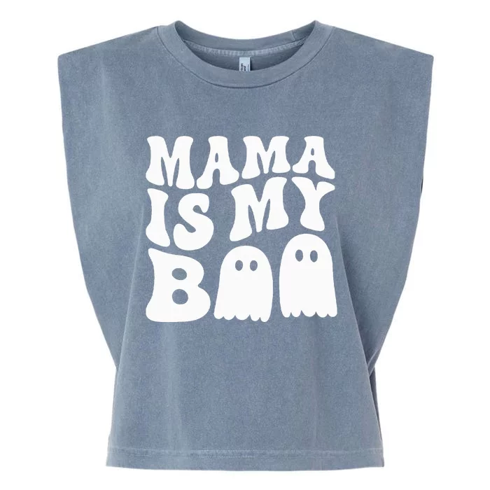 Groovy Mama Is My Boo Halloween Garment-Dyed Women's Muscle Tee