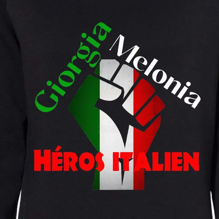 Georgia Meloni Italian Hero Womens California Wash Sweatshirt